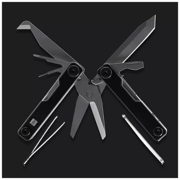 Мультитул HuoHou Mini Multi-Tools, 11 инструментов, чёрный